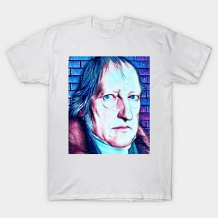 Georg Wilhelm Friedrich Hegel Snowy Portrait | Georg Wilhelm Friedrich Hegel Artwork 13 T-Shirt